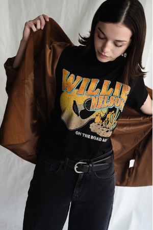 
                  
                    Willie Nelson "LIKE A BAND O' GYPSIES" Tee
                  
                