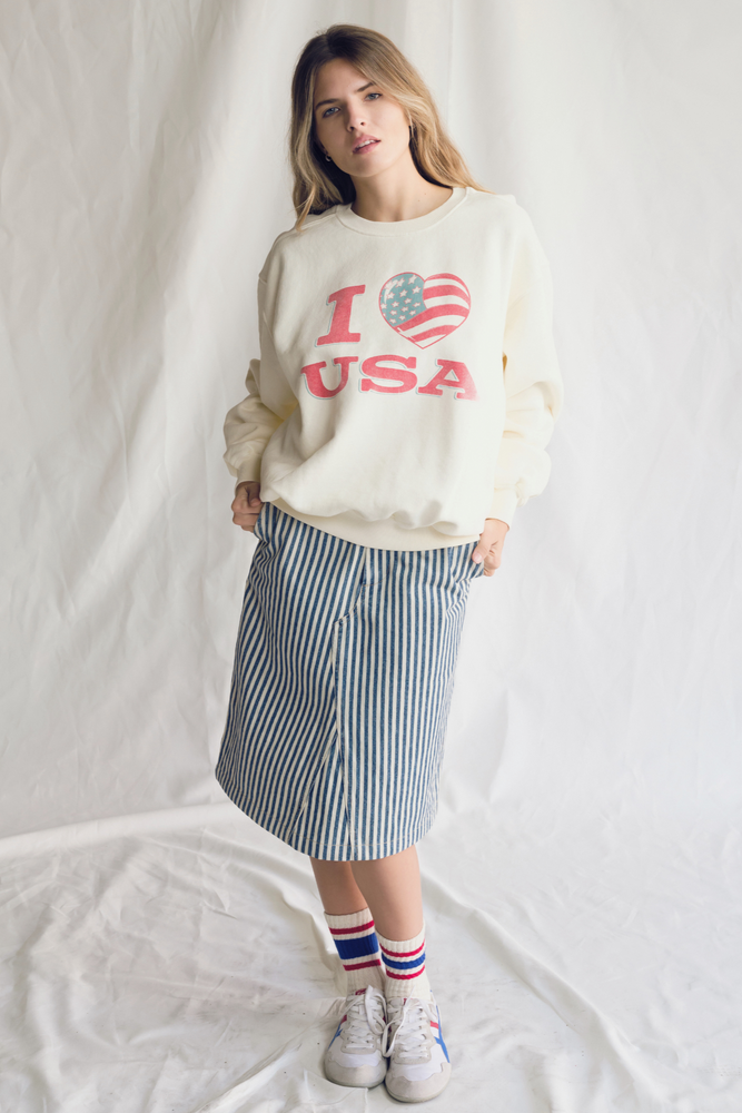 
                  
                    I Love USA Crewneck
                  
                