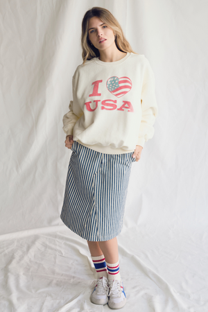 
                  
                    I Love USA Crewneck
                  
                