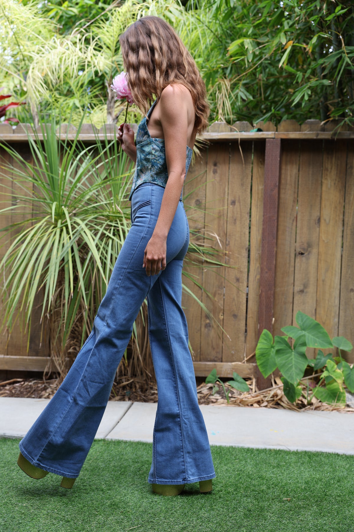 Zeppelin corset in blue FINAL SALE