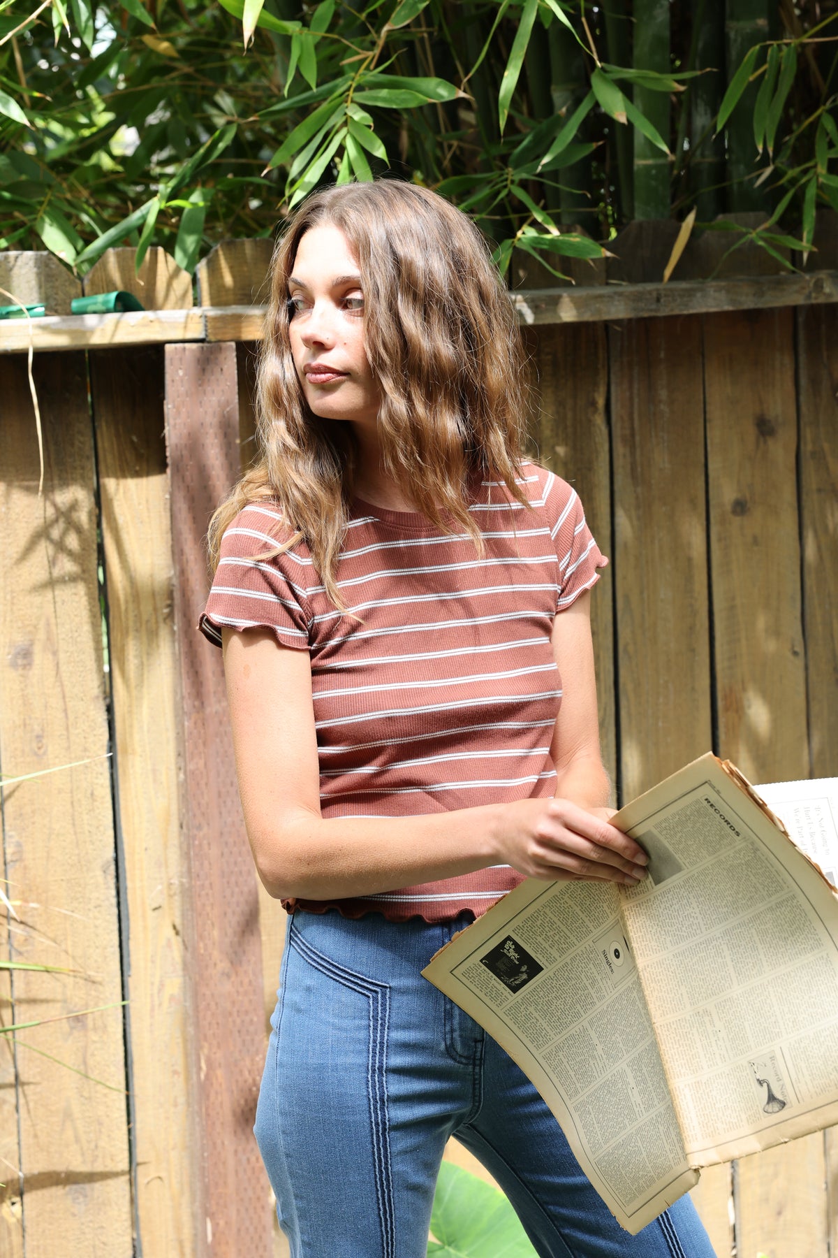 Venice tee in 70's Brown FINAL SALE