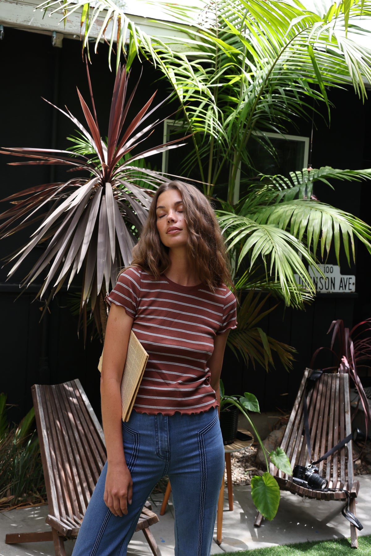 Venice tee in 70's Brown FINAL SALE