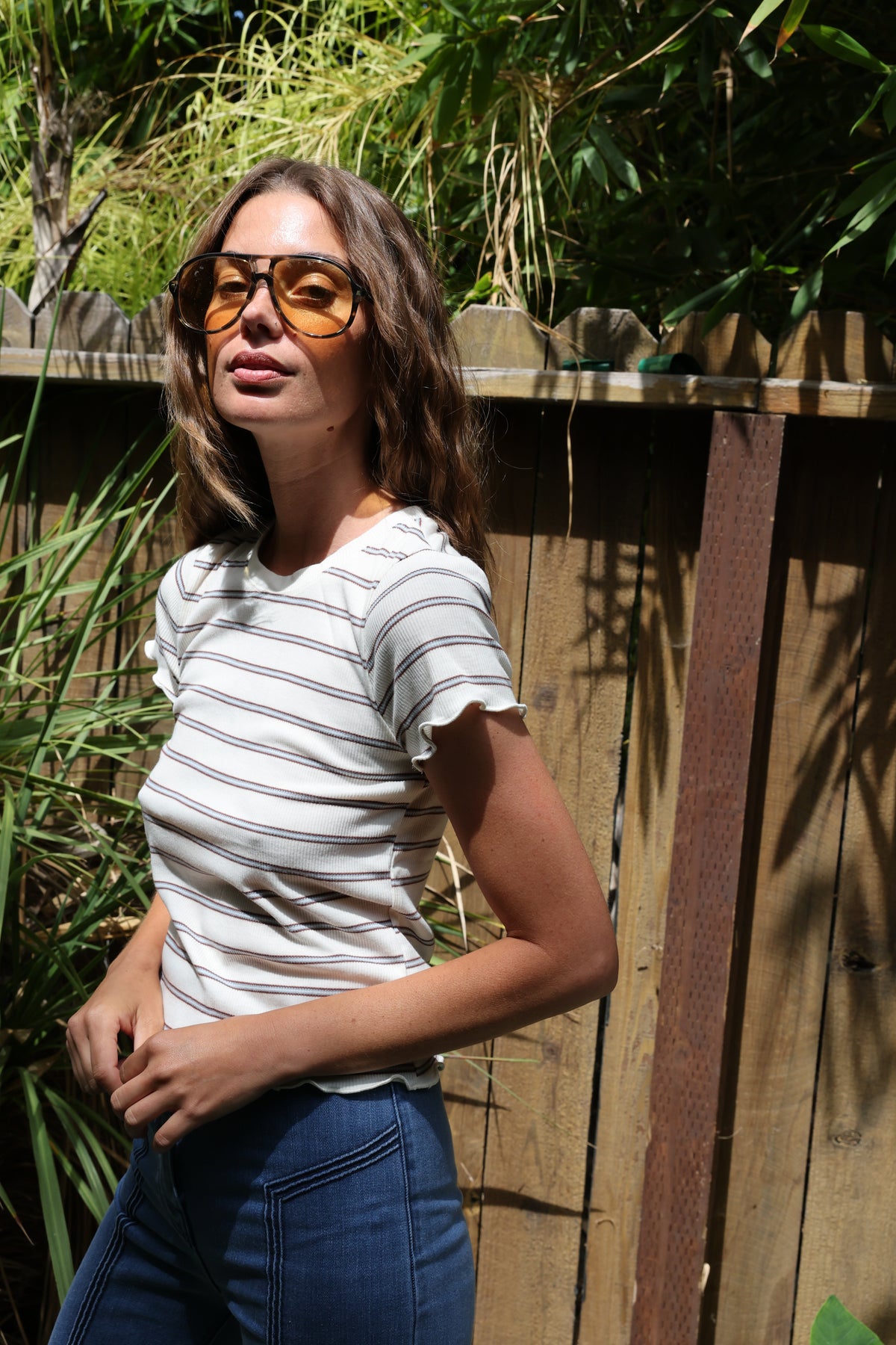 Venice tee in white FINAL SALE