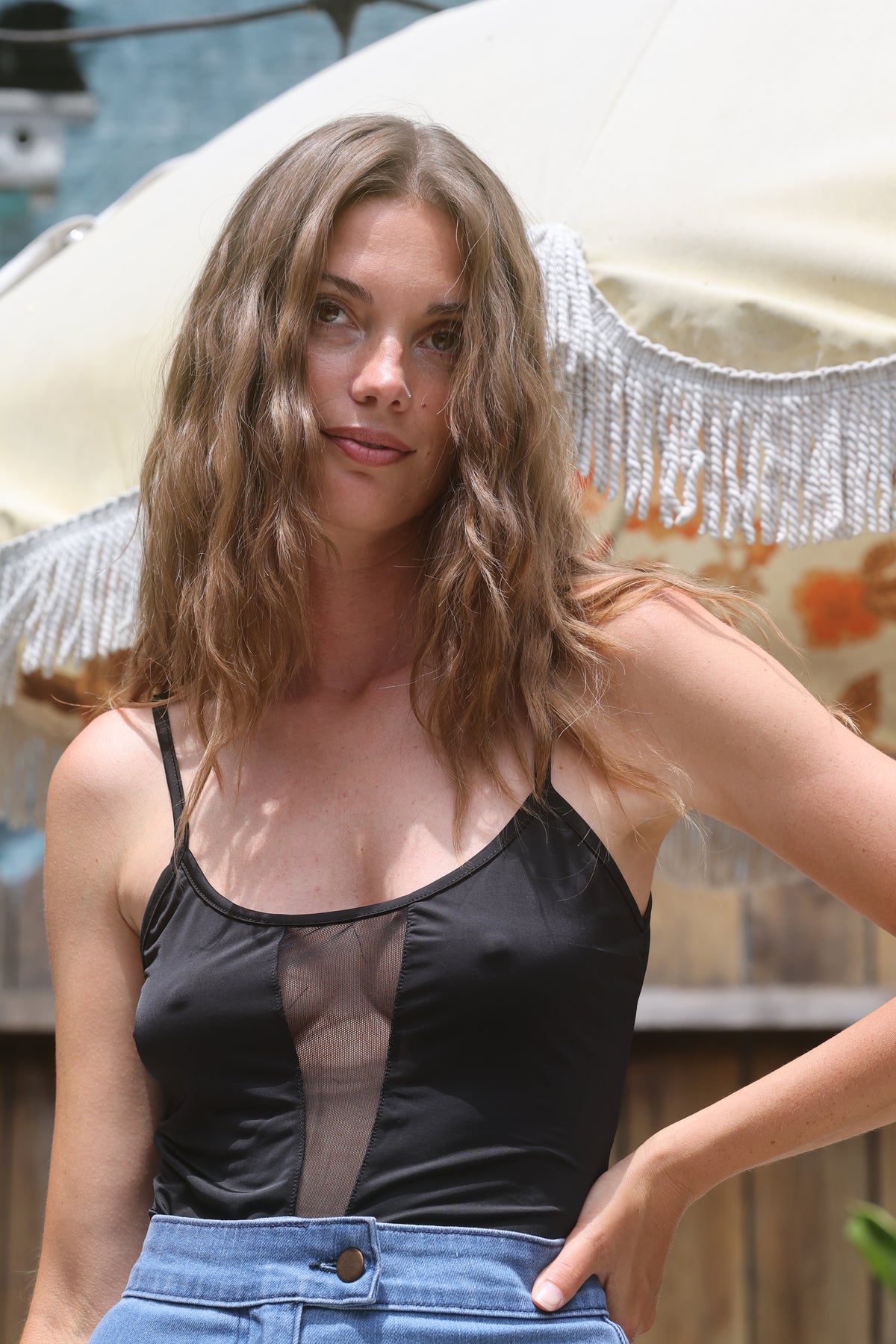 Foxy tank in black