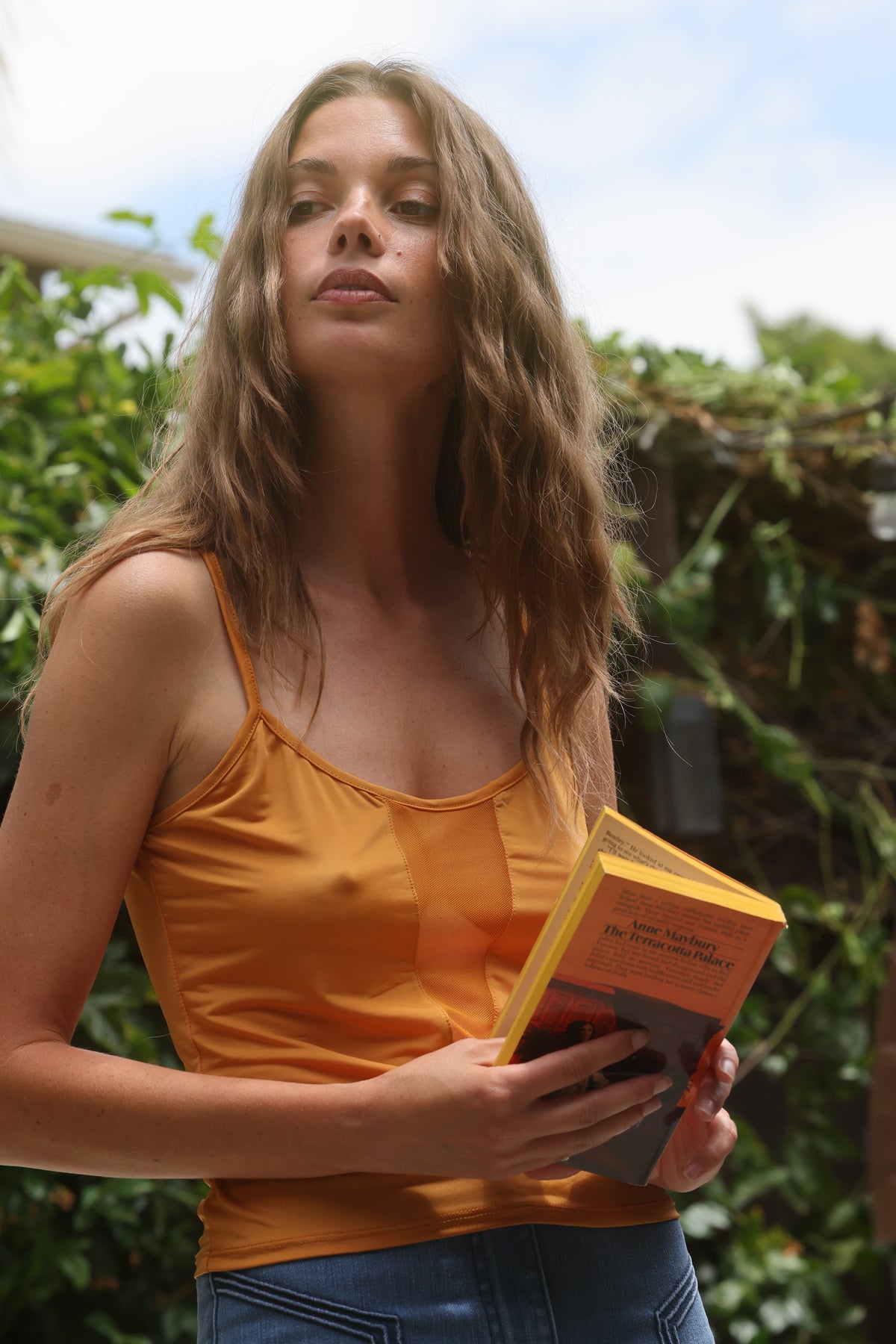 Foxy tank in mustard FINAL SALE