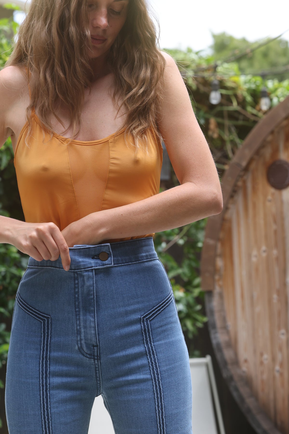 Foxy tank in mustard FINAL SALE
