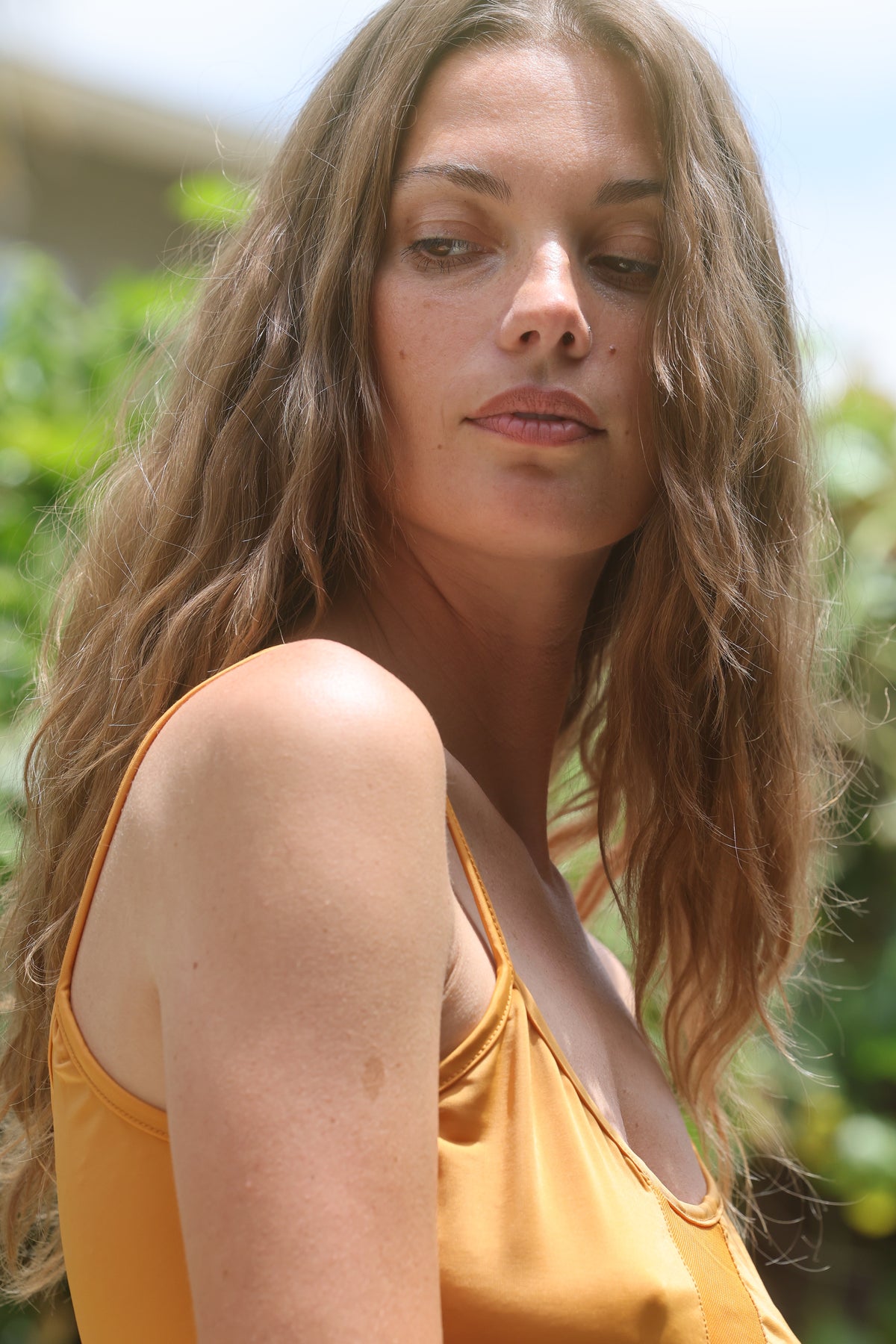Foxy tank in mustard FINAL SALE