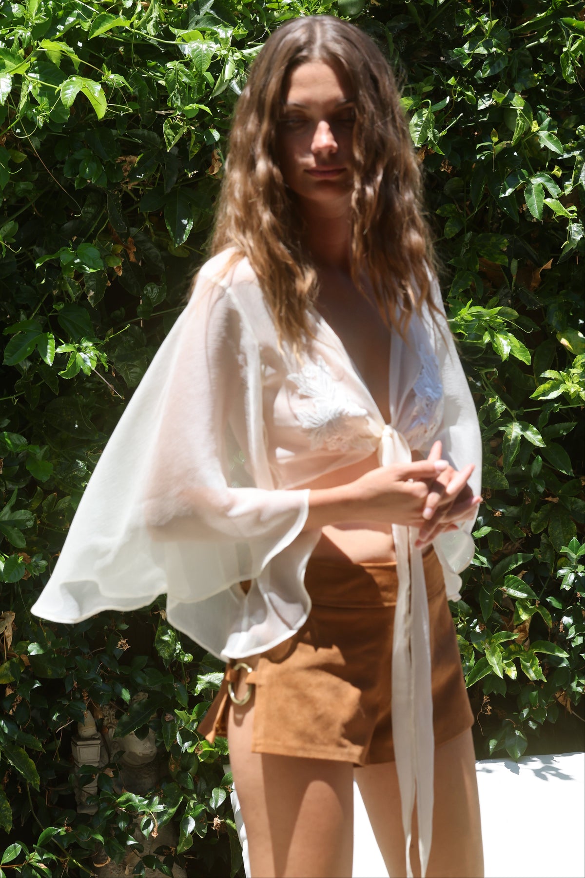 Sexy Sadie Suede Shorts in Peanut