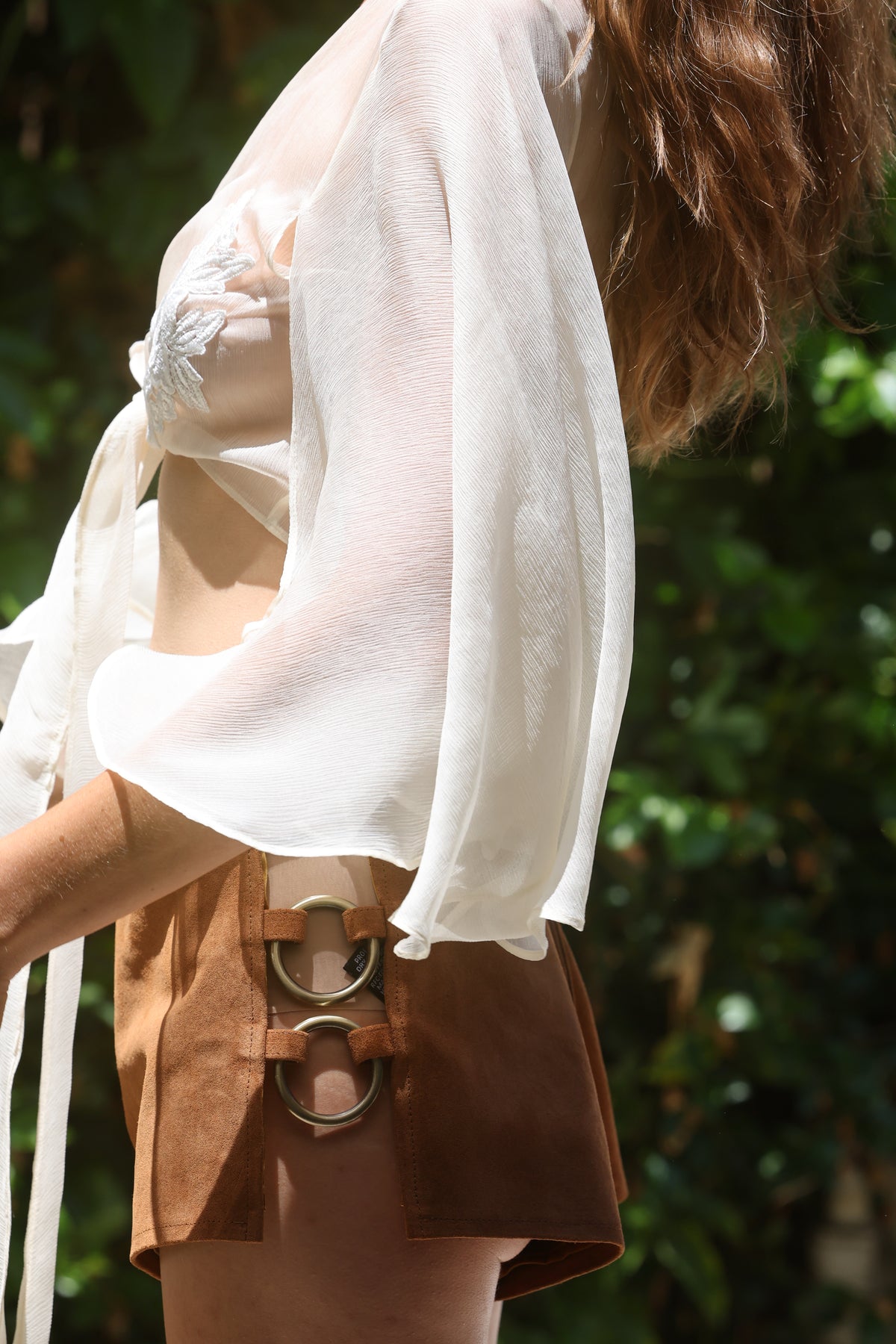 Sexy Sadie Suede Shorts in Peanut