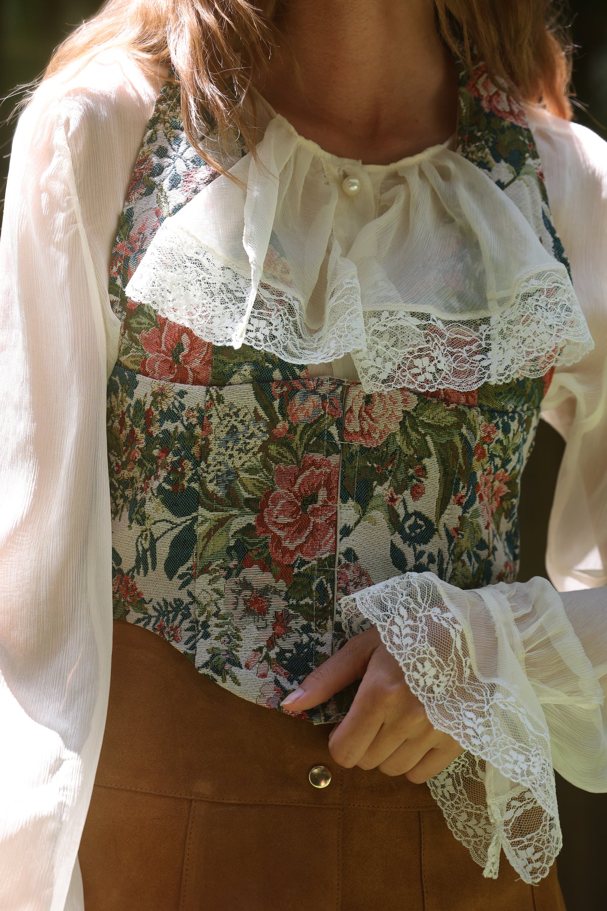 Zeppelin corset in rose FINAL SALE