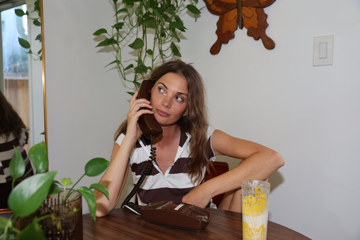 Zephyr tee in brown FINAL SALE