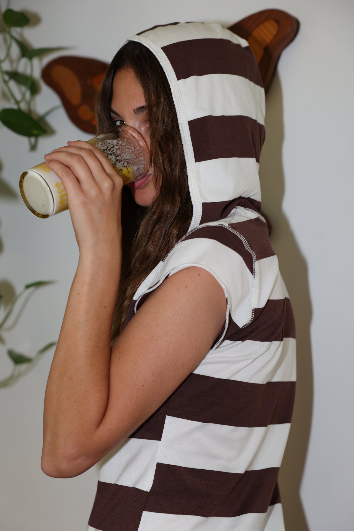 Zephyr tee in brown FINAL SALE