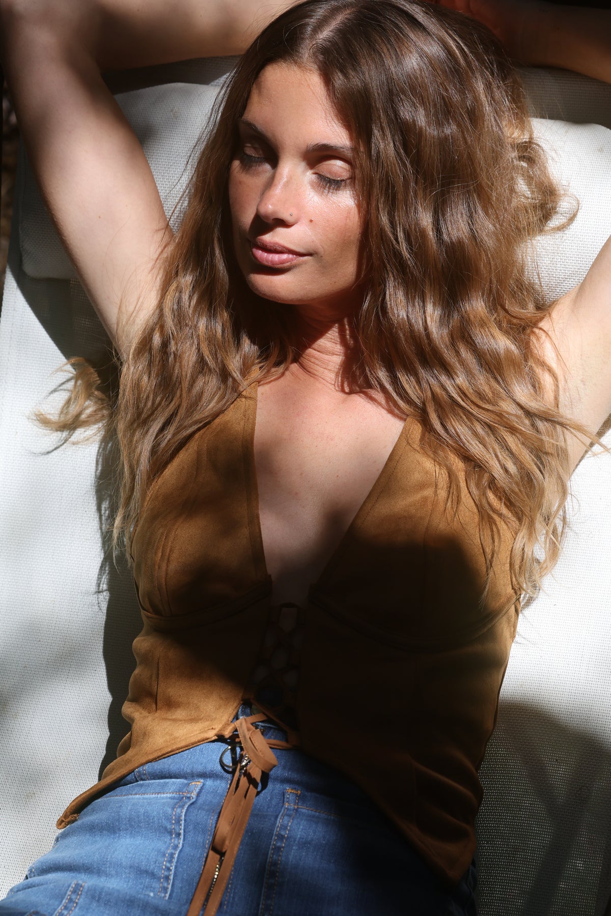 Marfa vest in peanut FINAL SALE