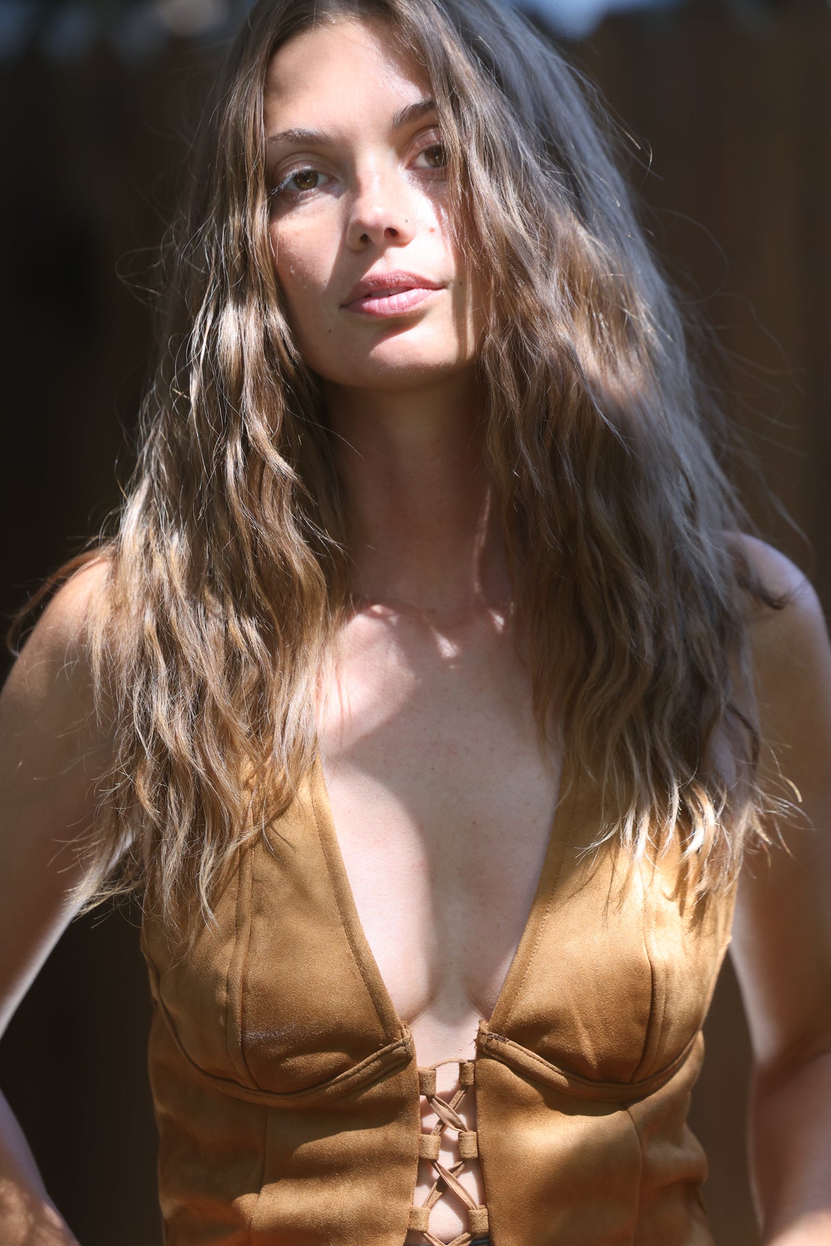 Marfa vest in peanut FINAL SALE