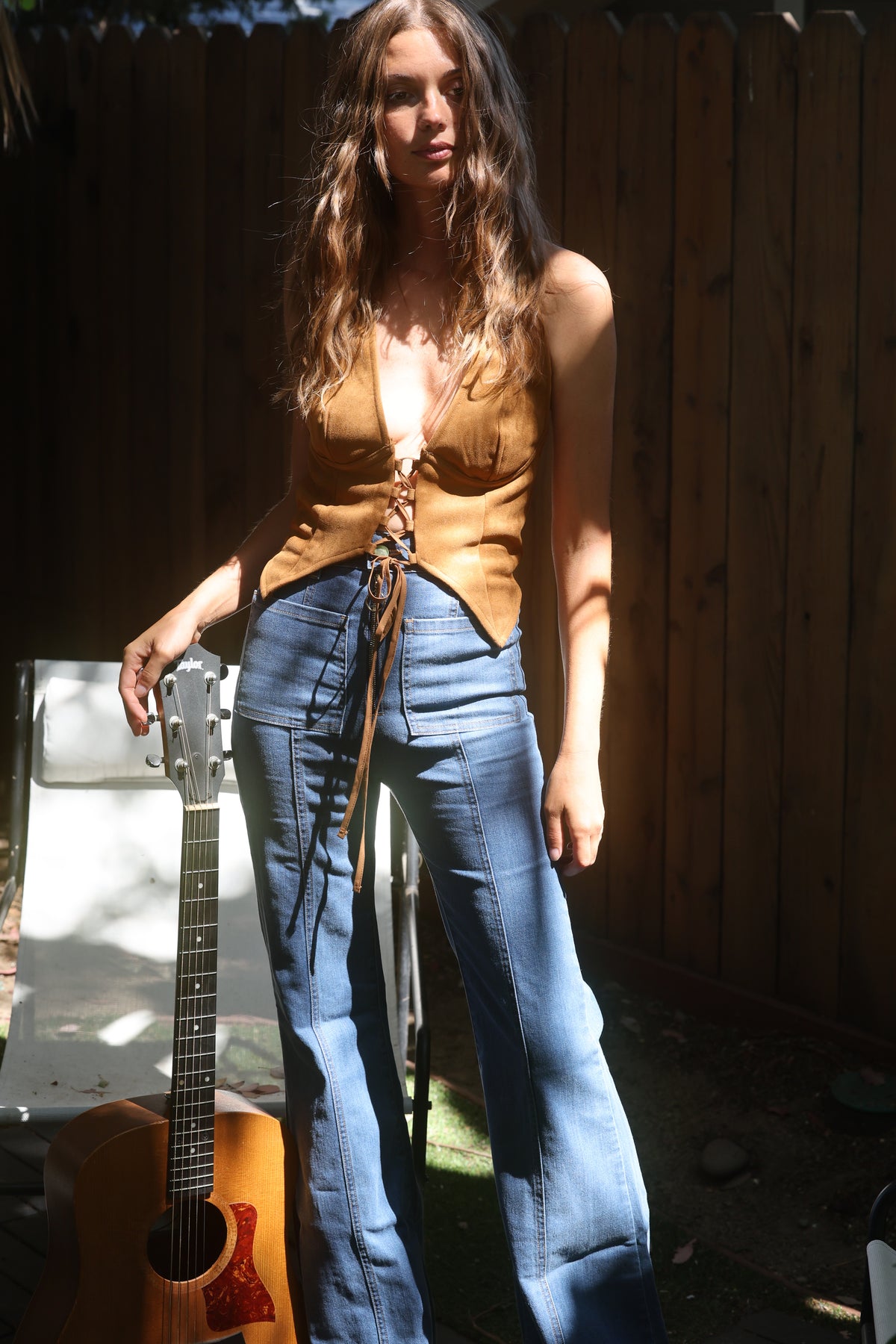 Marfa vest in peanut FINAL SALE