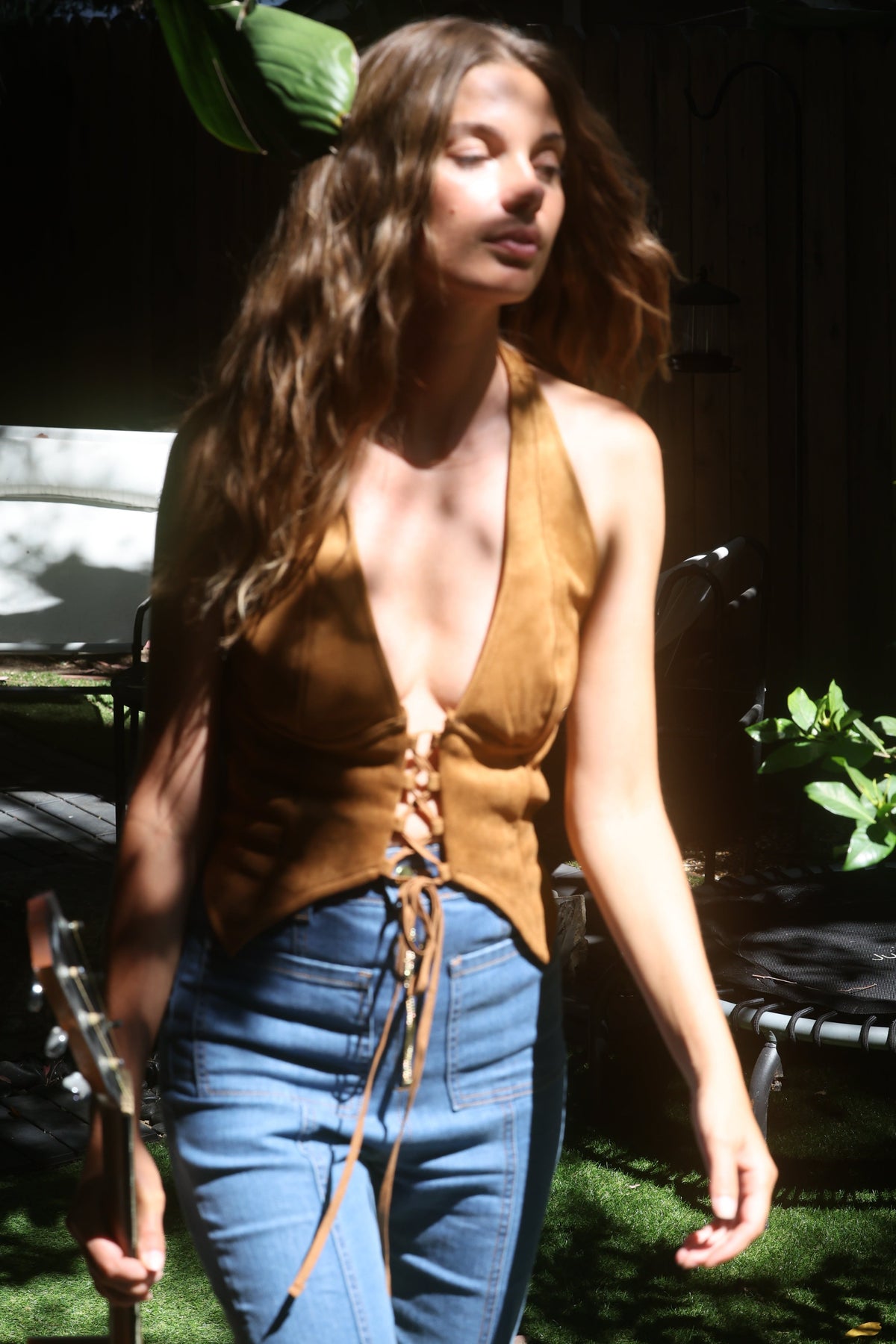 Marfa vest in peanut FINAL SALE