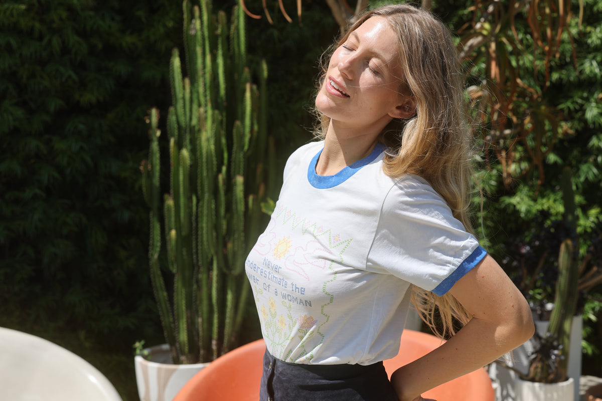 feminist ringer tee