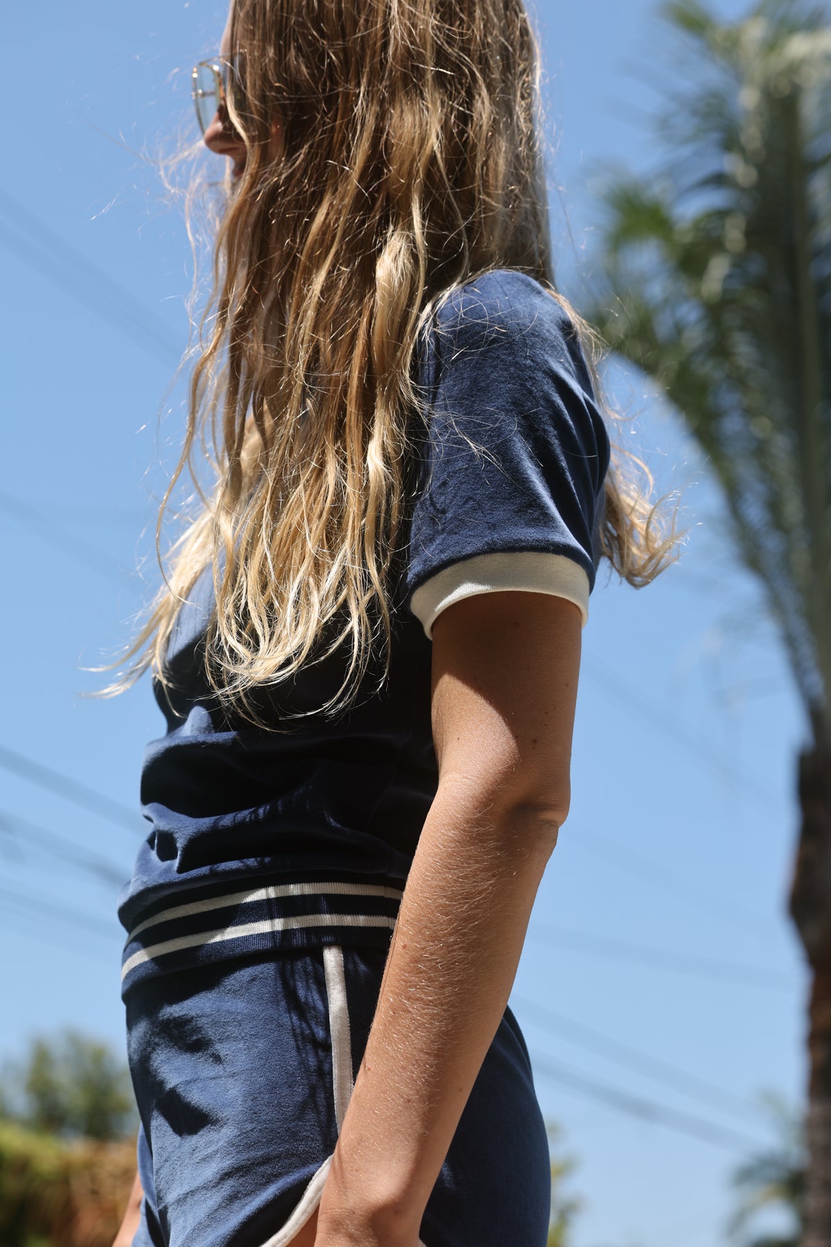 Rollerway ringer in navy