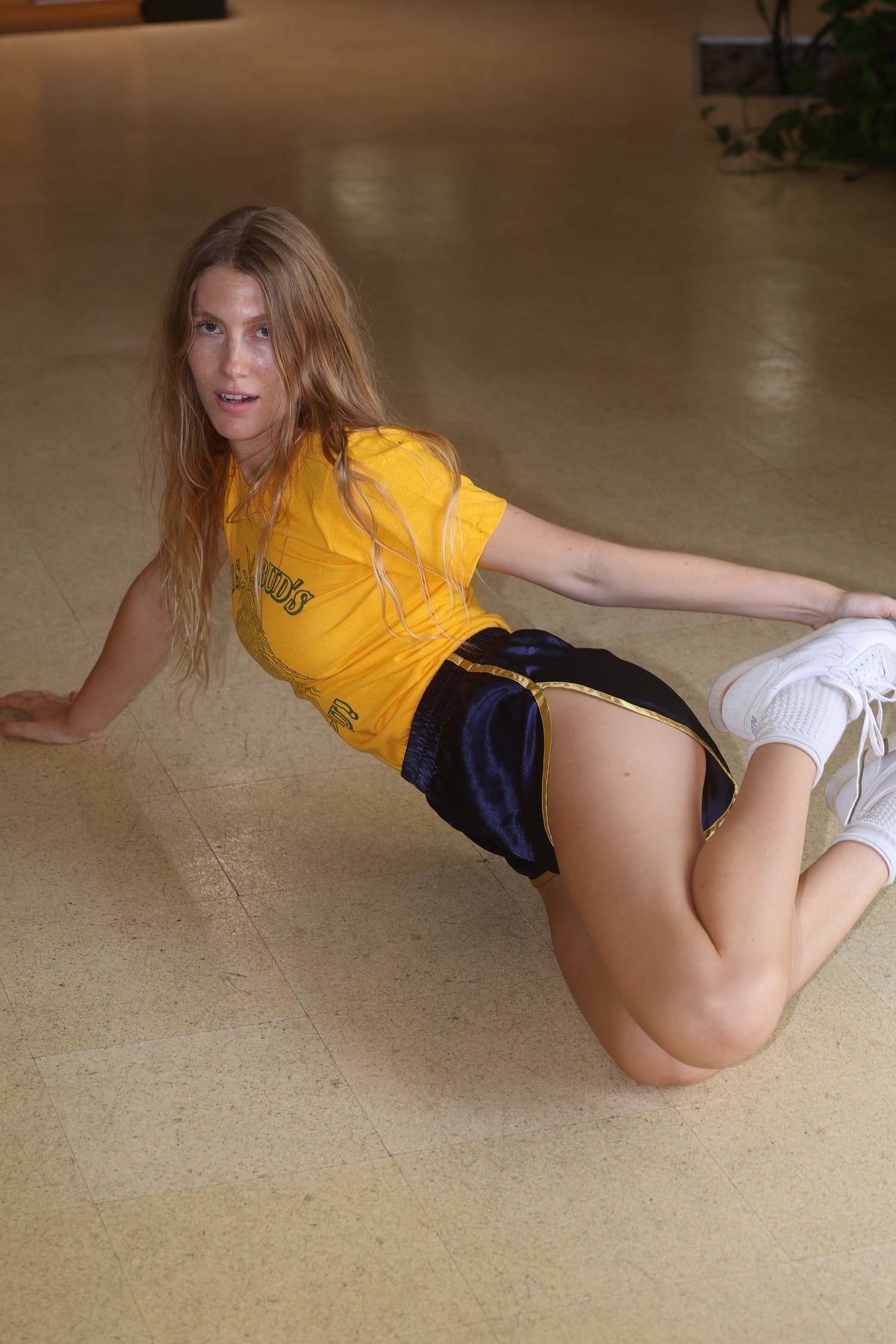 high school lover gym shorts in navy