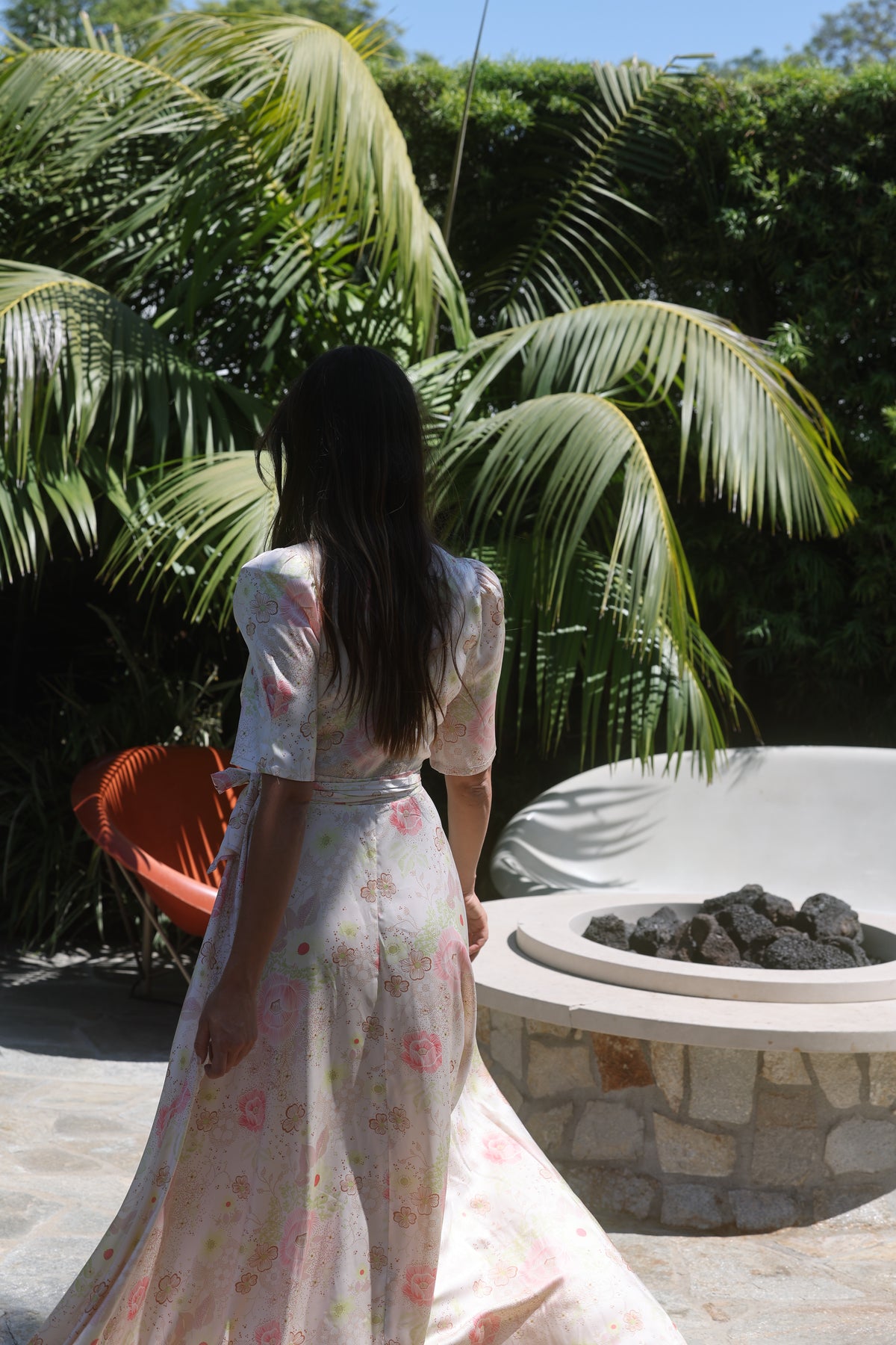 Hollywood Wrap Dress in blossom
