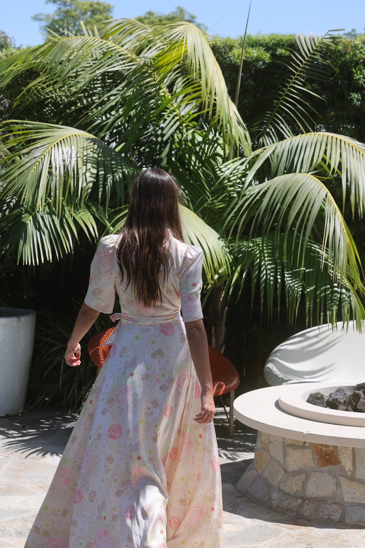 Hollywood Wrap Dress in blossom