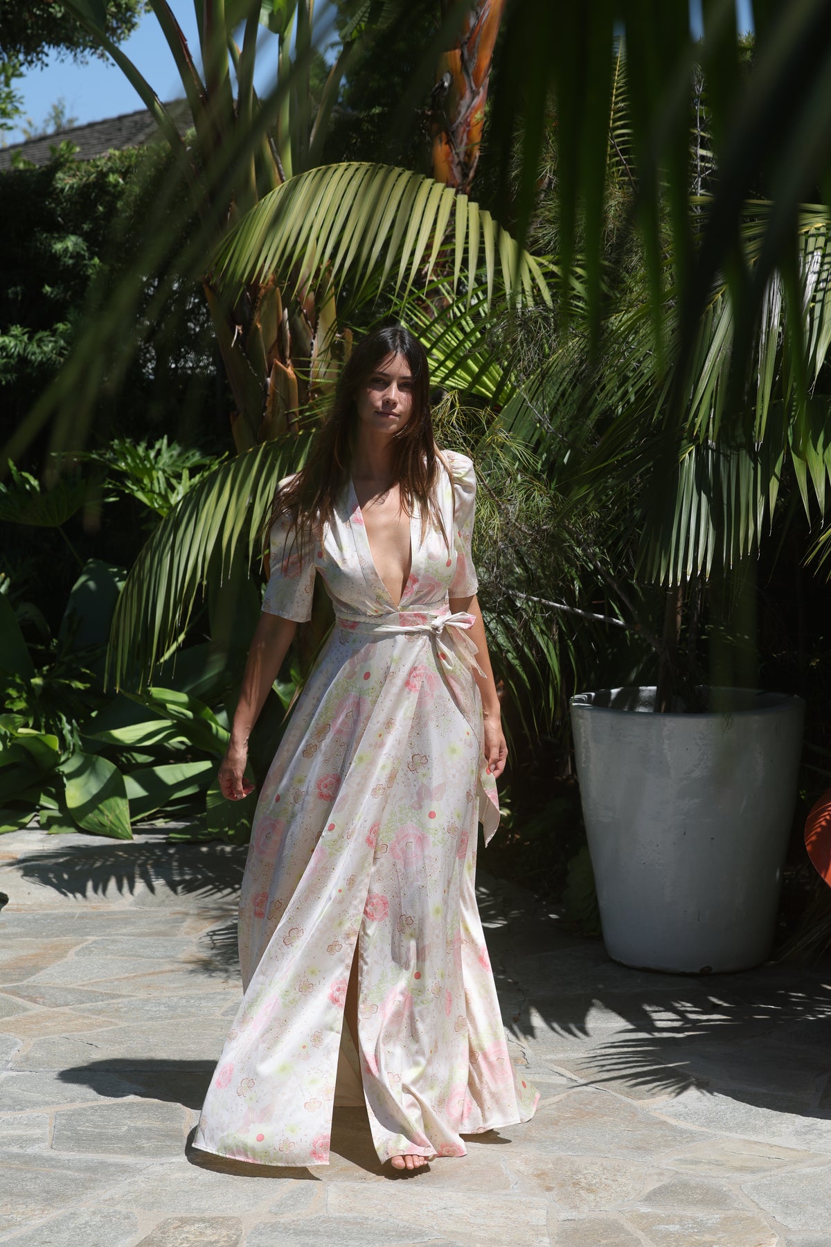 Hollywood Wrap Dress in blossom