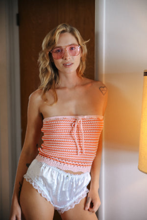 
                  
                    Summer Of Love Crochet Tube Top In Pink
                  
                