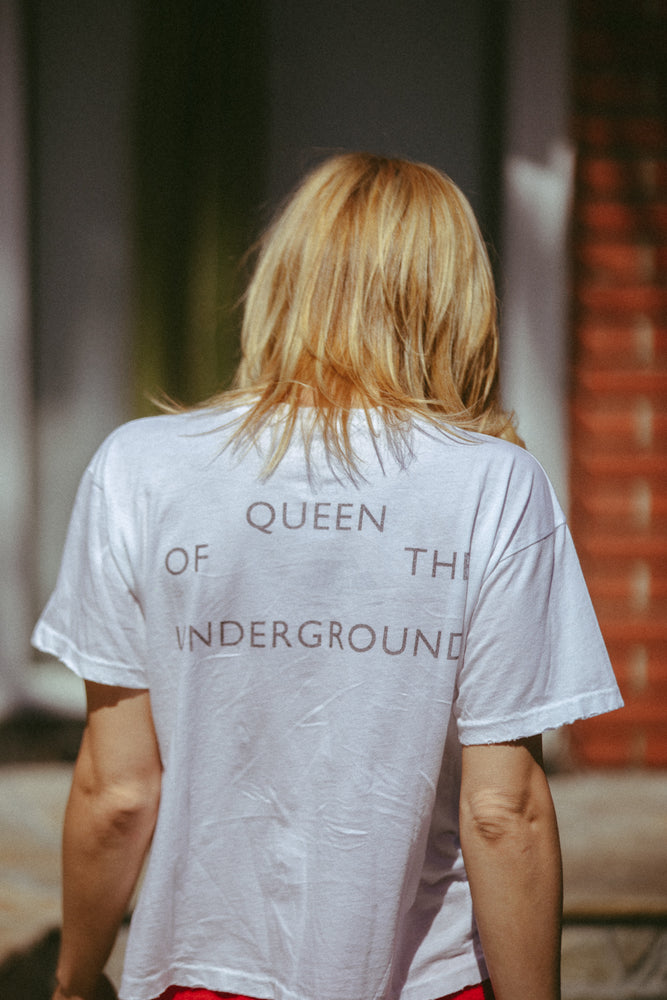 
                  
                    queen of the underground tee in cloud
                  
                