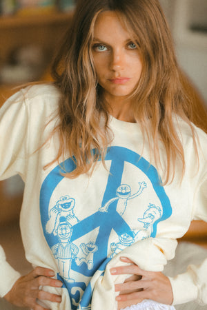 
                  
                    sesame street peace sweatshirt ivory
                  
                
