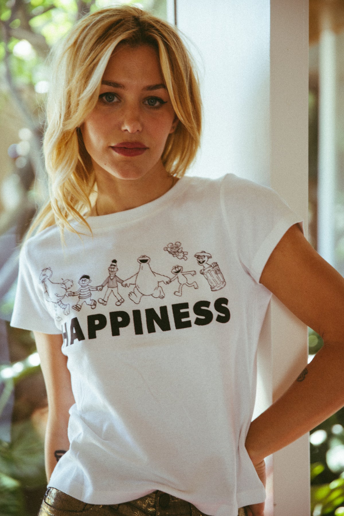 sesame street baby tee ivory