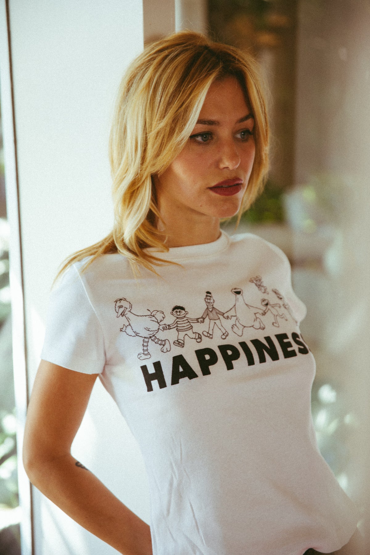 sesame street baby tee ivory