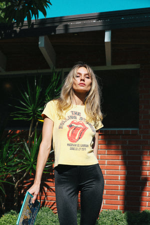 
                  
                    rolling stones 1975 baby tee pastel yellow
                  
                
