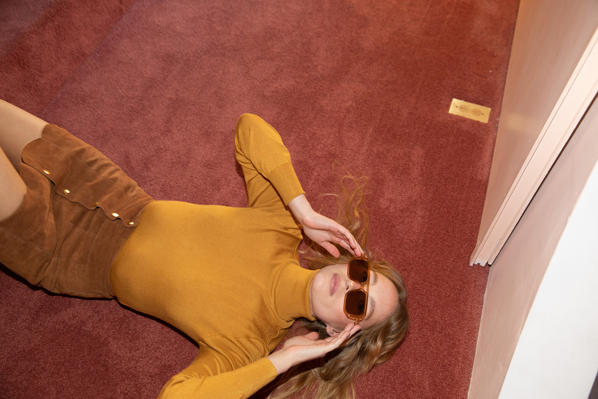 Françoise turtleneck in mustard FINAL SALE
