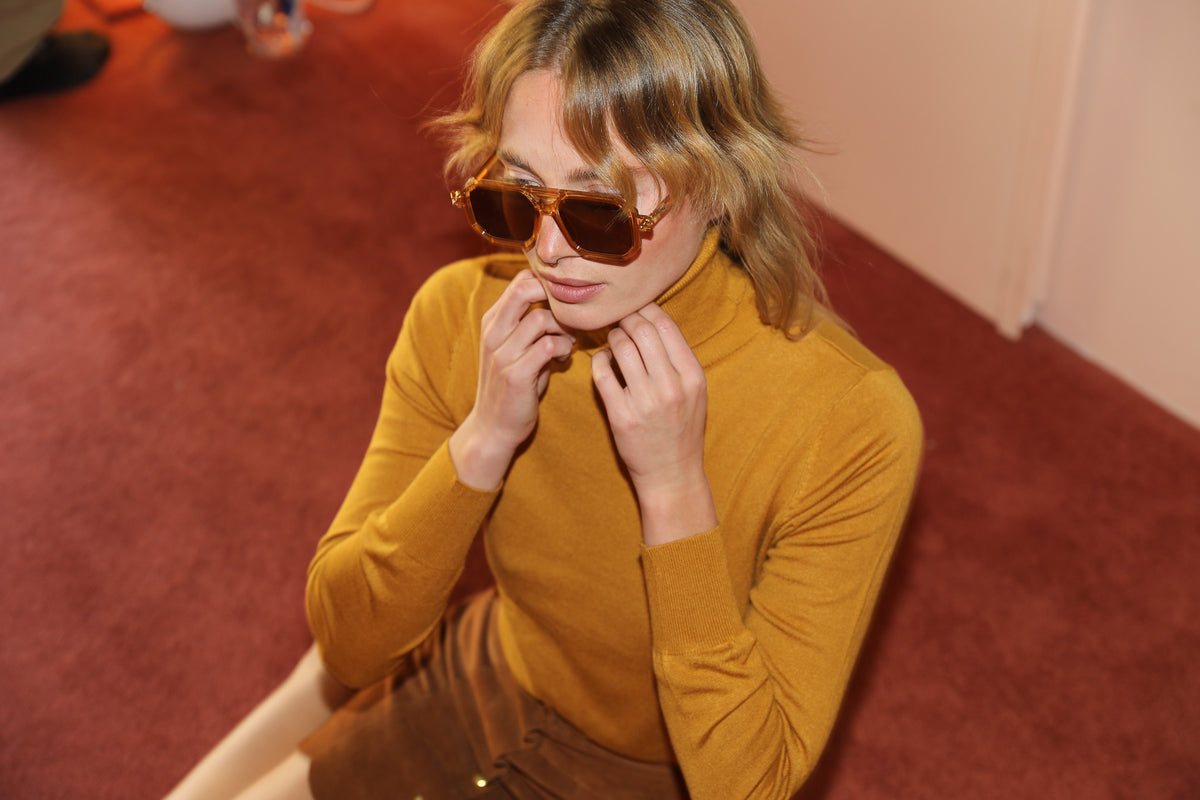 Françoise turtleneck in mustard FINAL SALE
