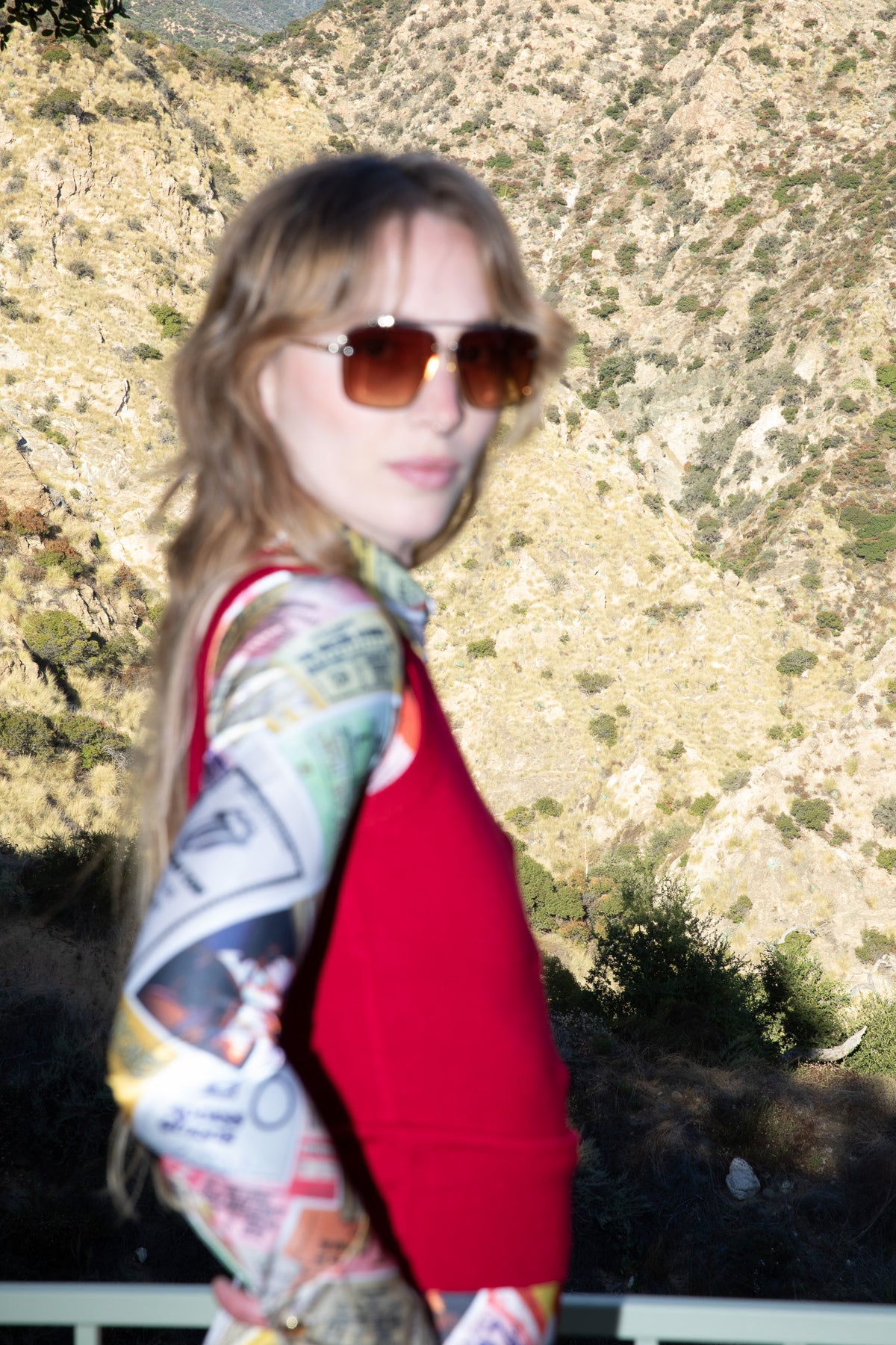 Camille sweater vest in ketchup FINAL SALE