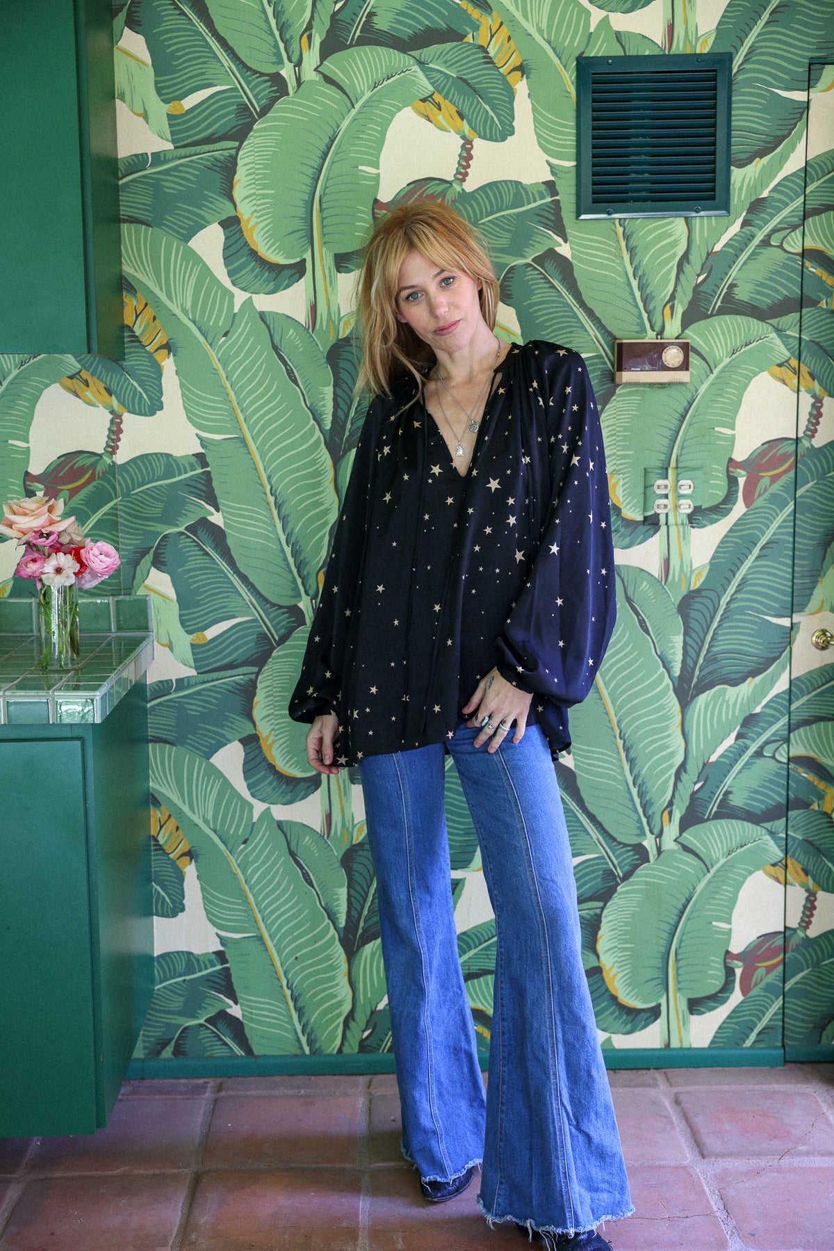 Morrison top in satin stardust