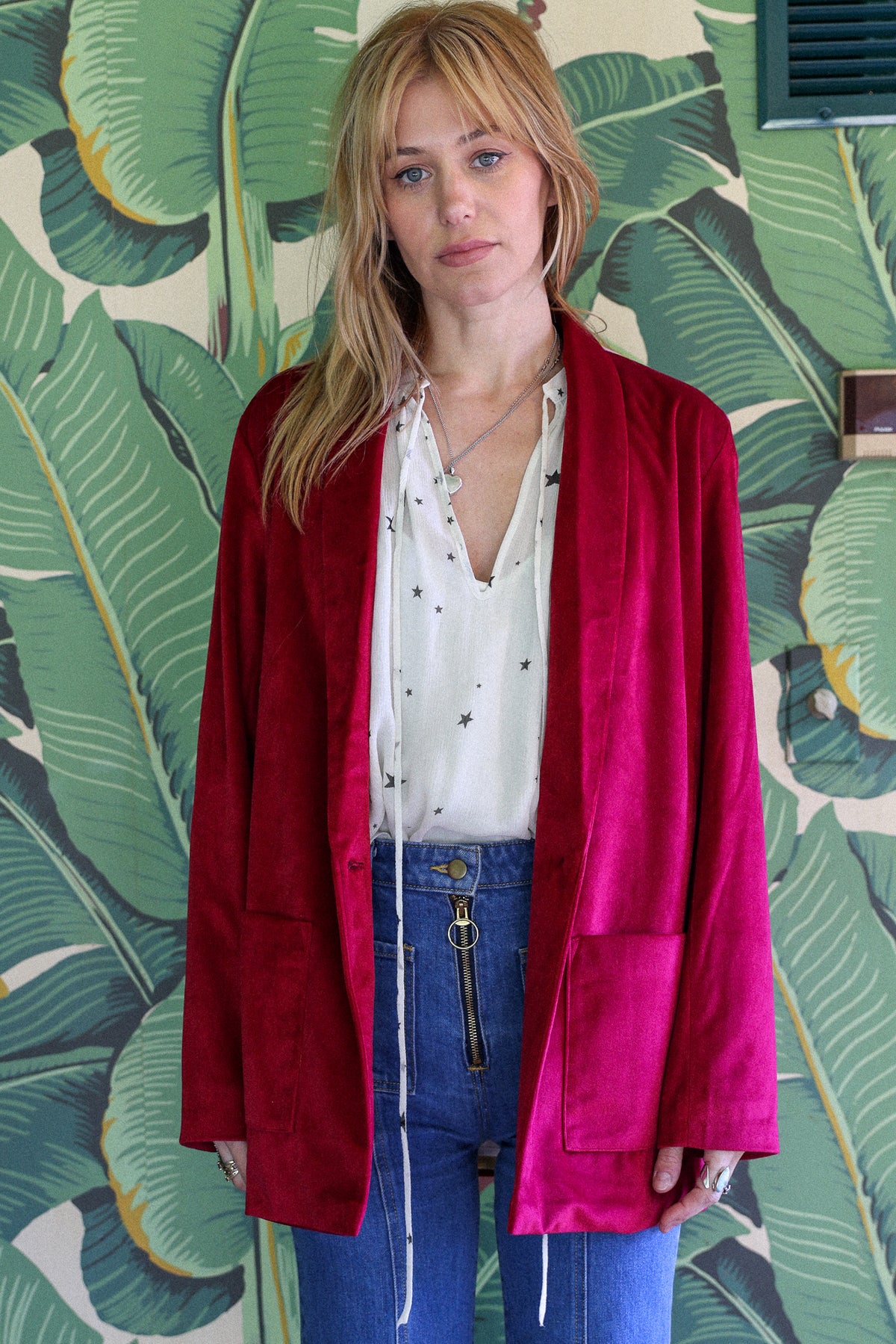 sunset velvet jacket