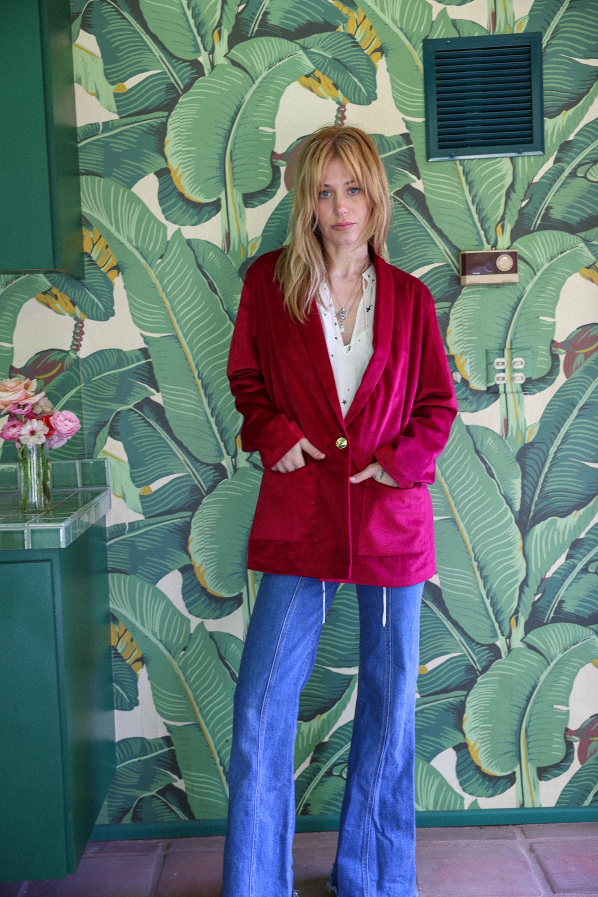 sunset velvet jacket