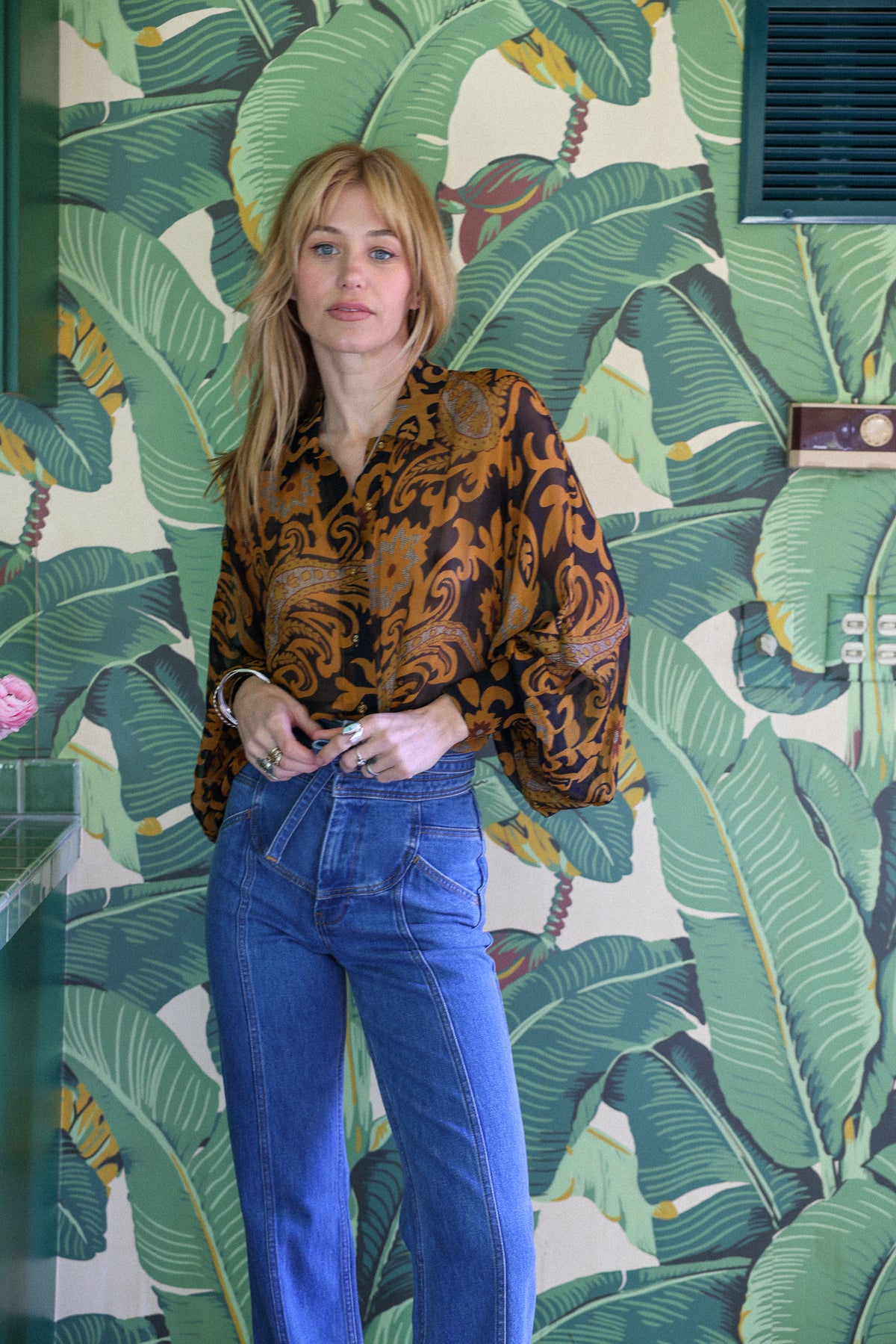 Stones silk top in hendrix