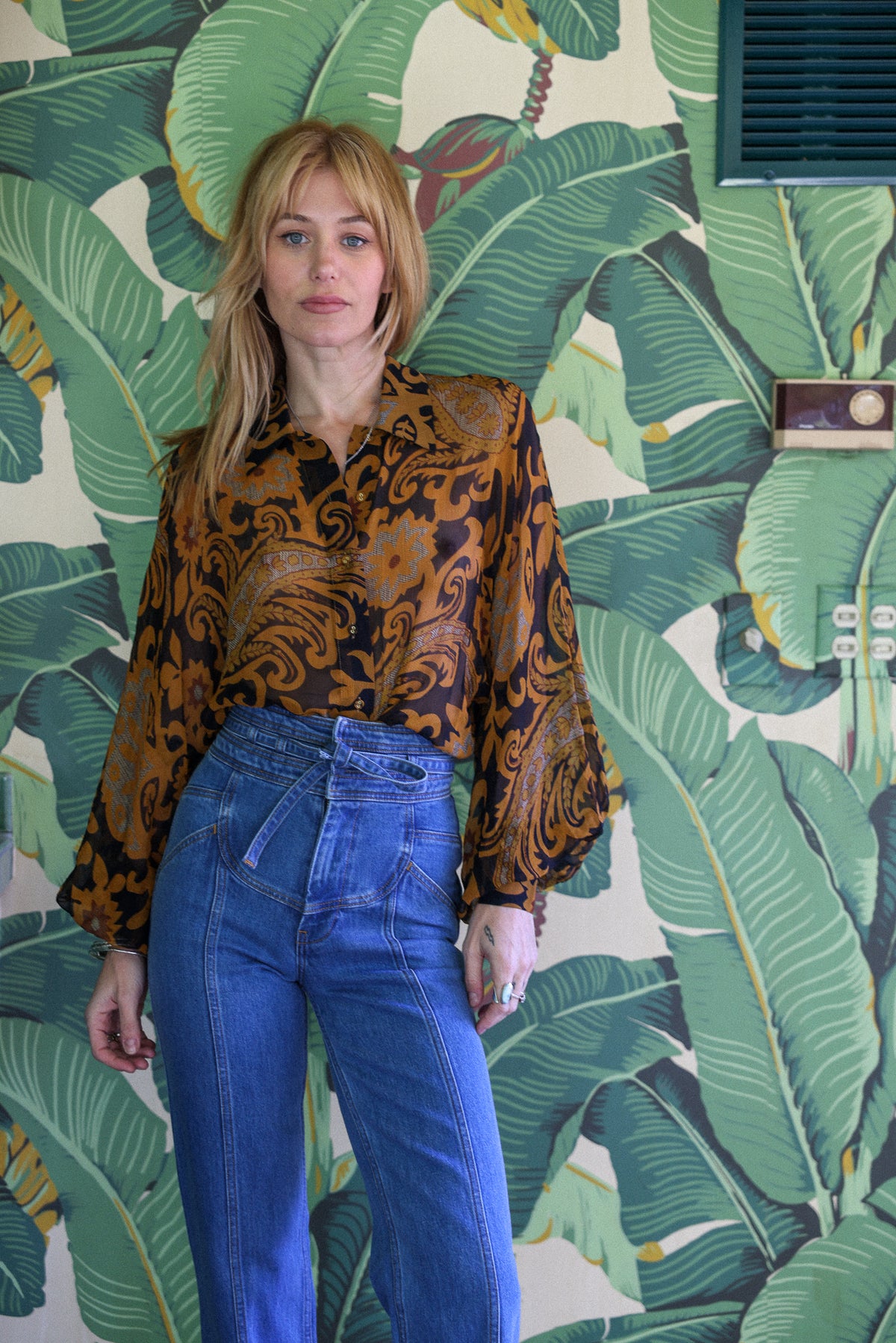 Stones silk top in hendrix