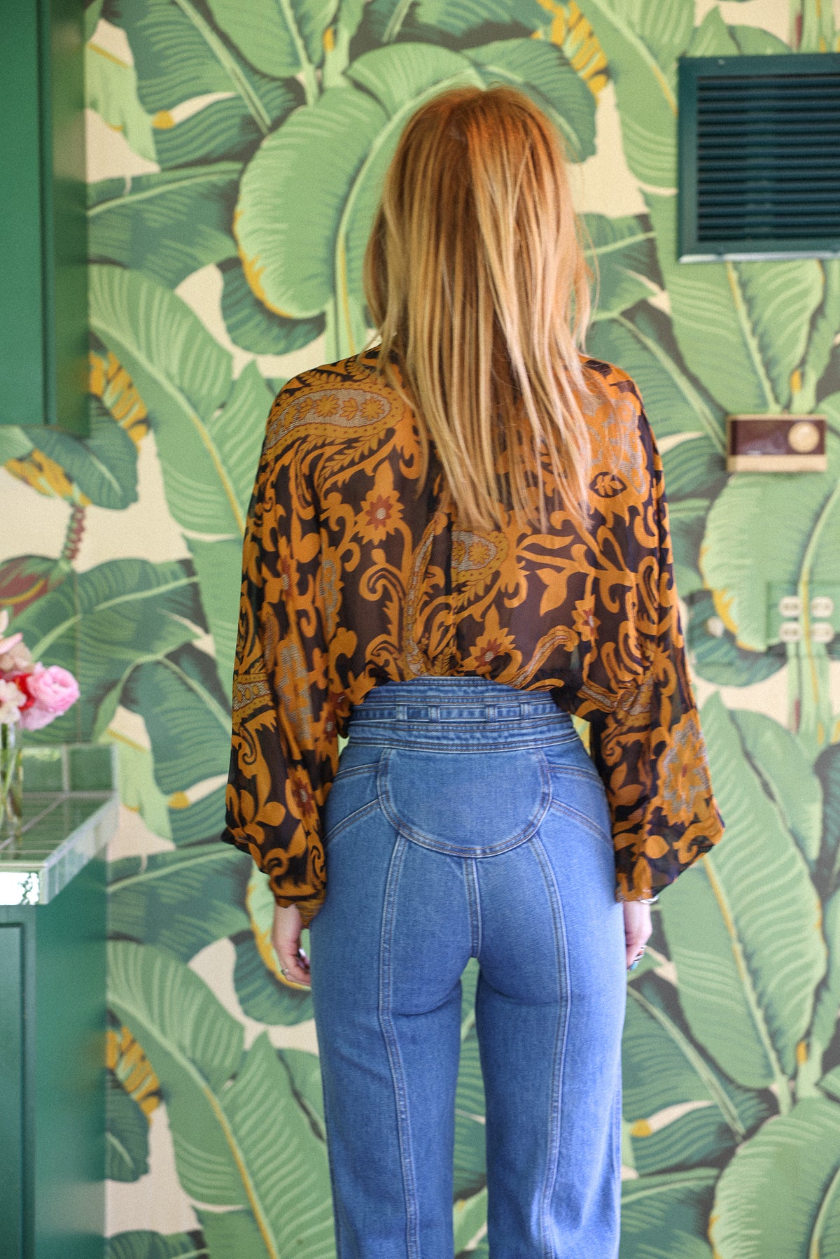 Stones silk top in hendrix
