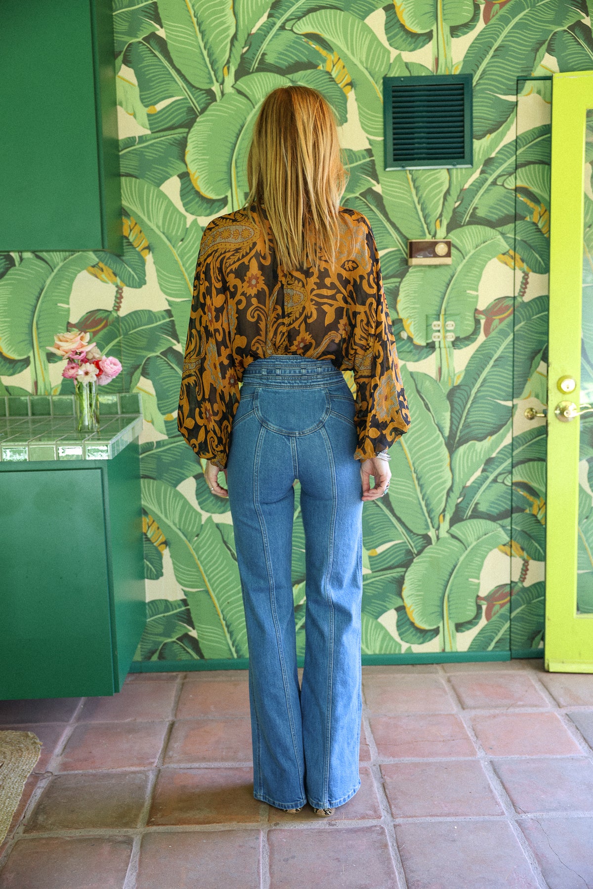 Stones silk top in hendrix