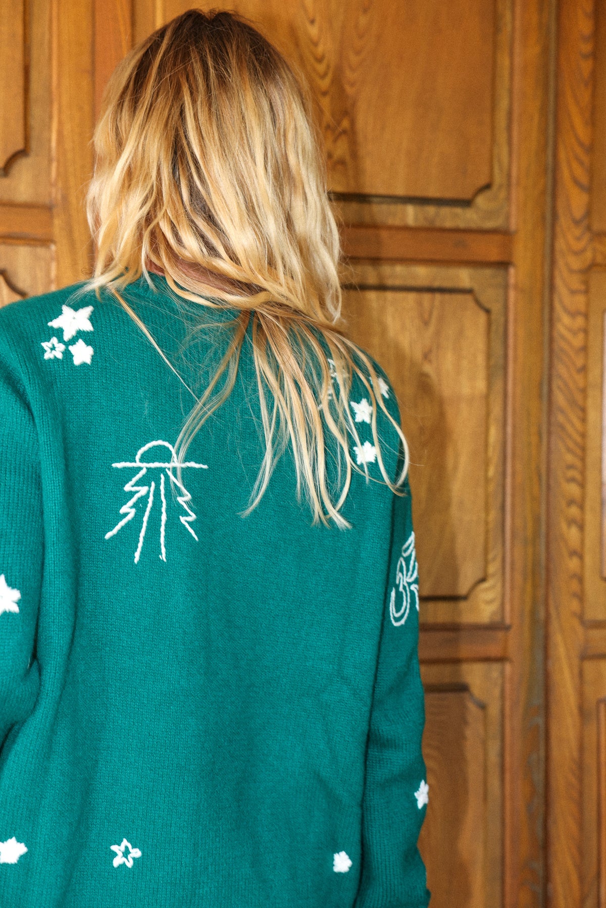 Cosmic Cashmere sweater in emerald