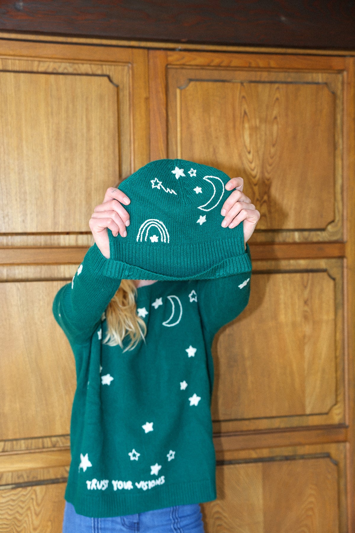 Cosmic Cashmere sweater in emerald