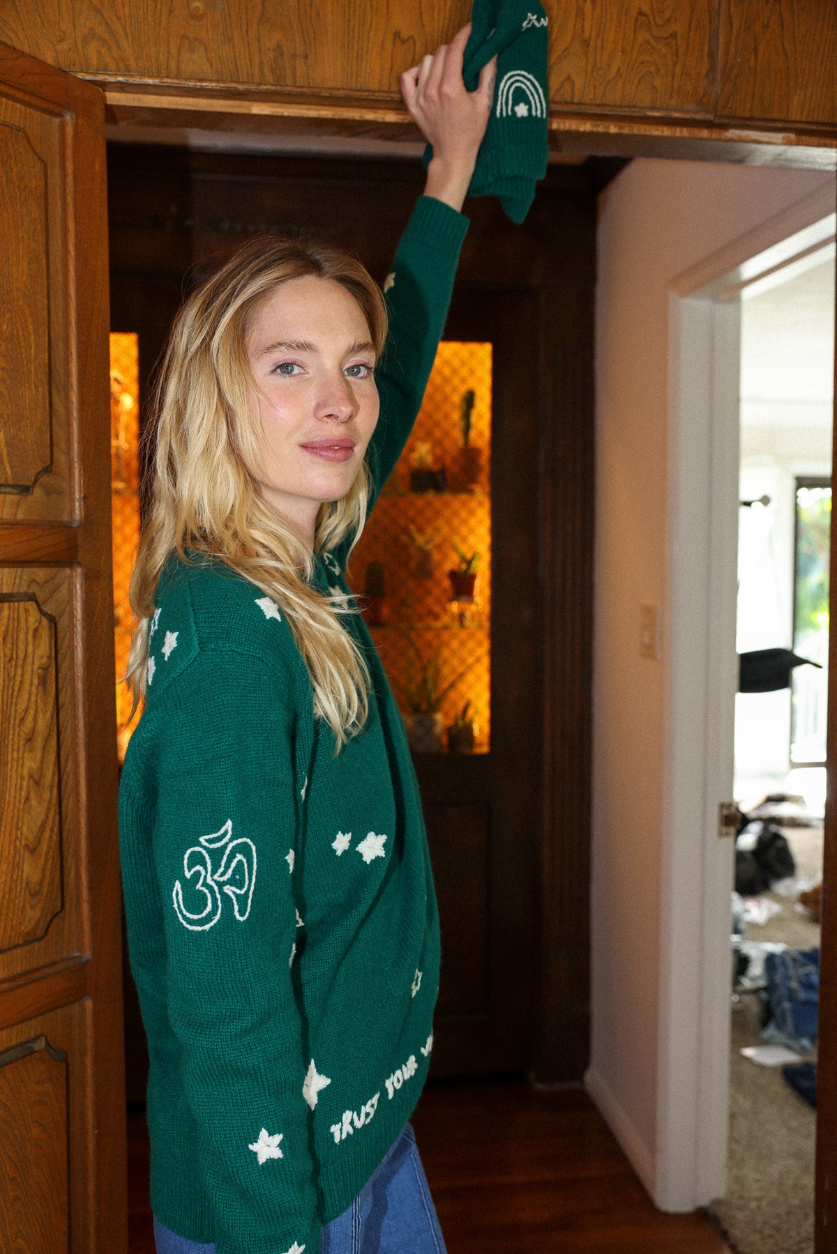 Cosmic Cashmere sweater in emerald