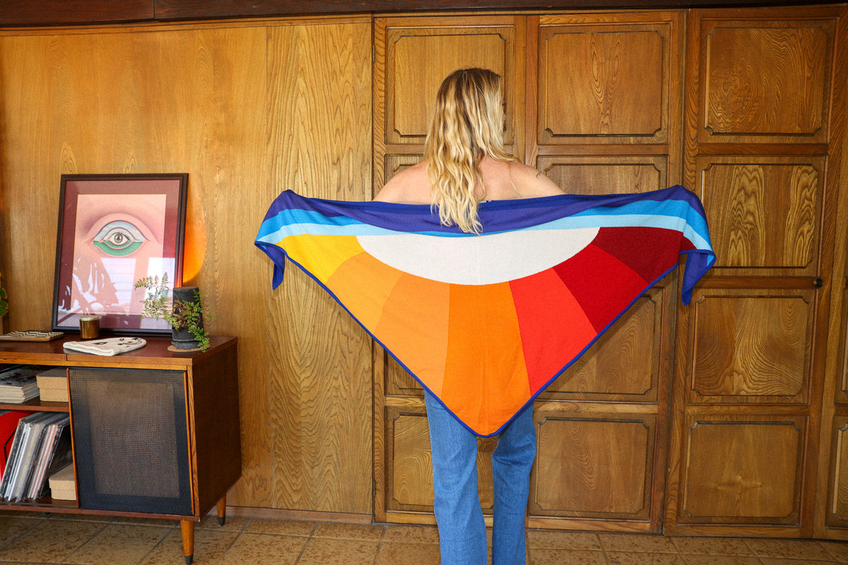 california dreamin shawl in sunrise