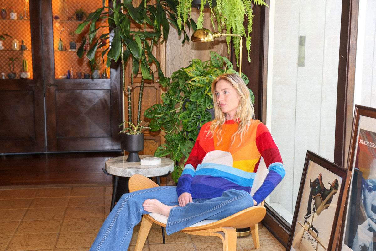 california dreamin boyfriend sweater in sunrise