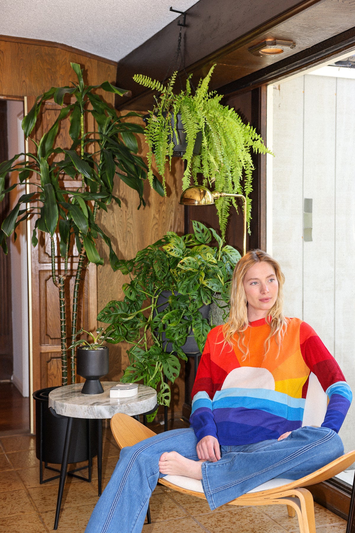 california dreamin boyfriend sweater in sunrise
