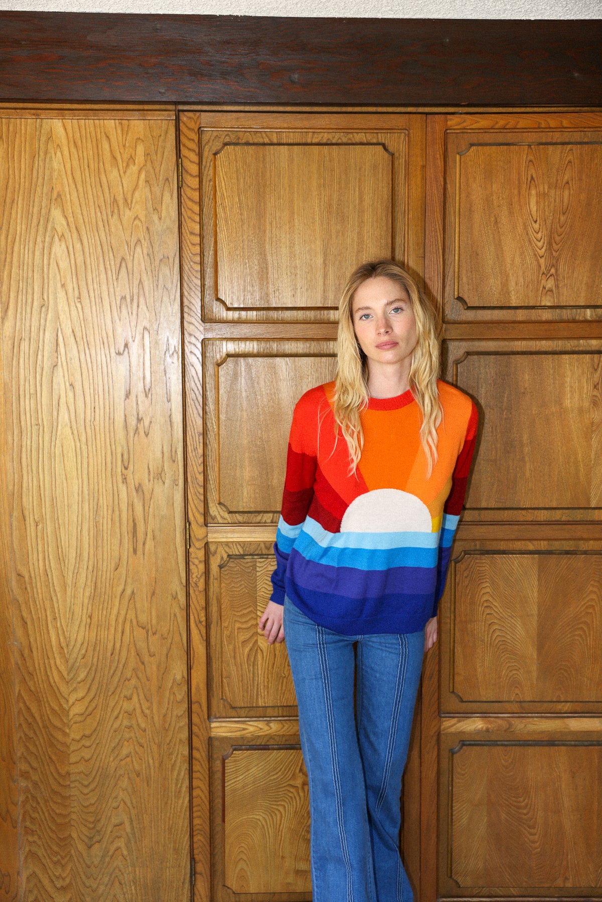 california dreamin boyfriend sweater in sunrise