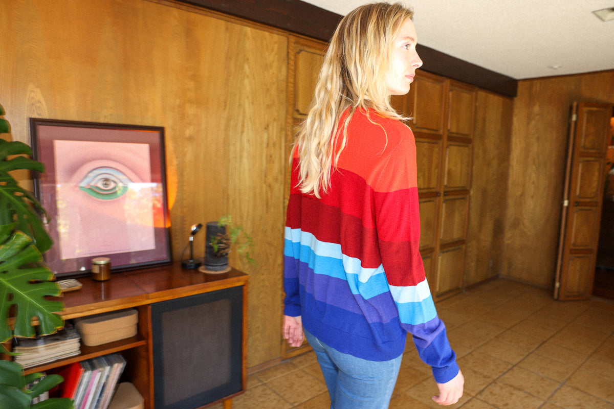 california dreamin boyfriend sweater in sunrise
